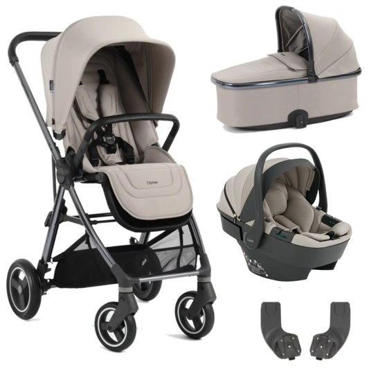 Oyster Gravity+ 4 Piece Travel System Inc Capsule 360 Car Seat - Stone