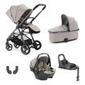 Oyster Gravity+ 5 Piece Travel System Bundle Inc Capsule 360 Car Seat & Base - Stone