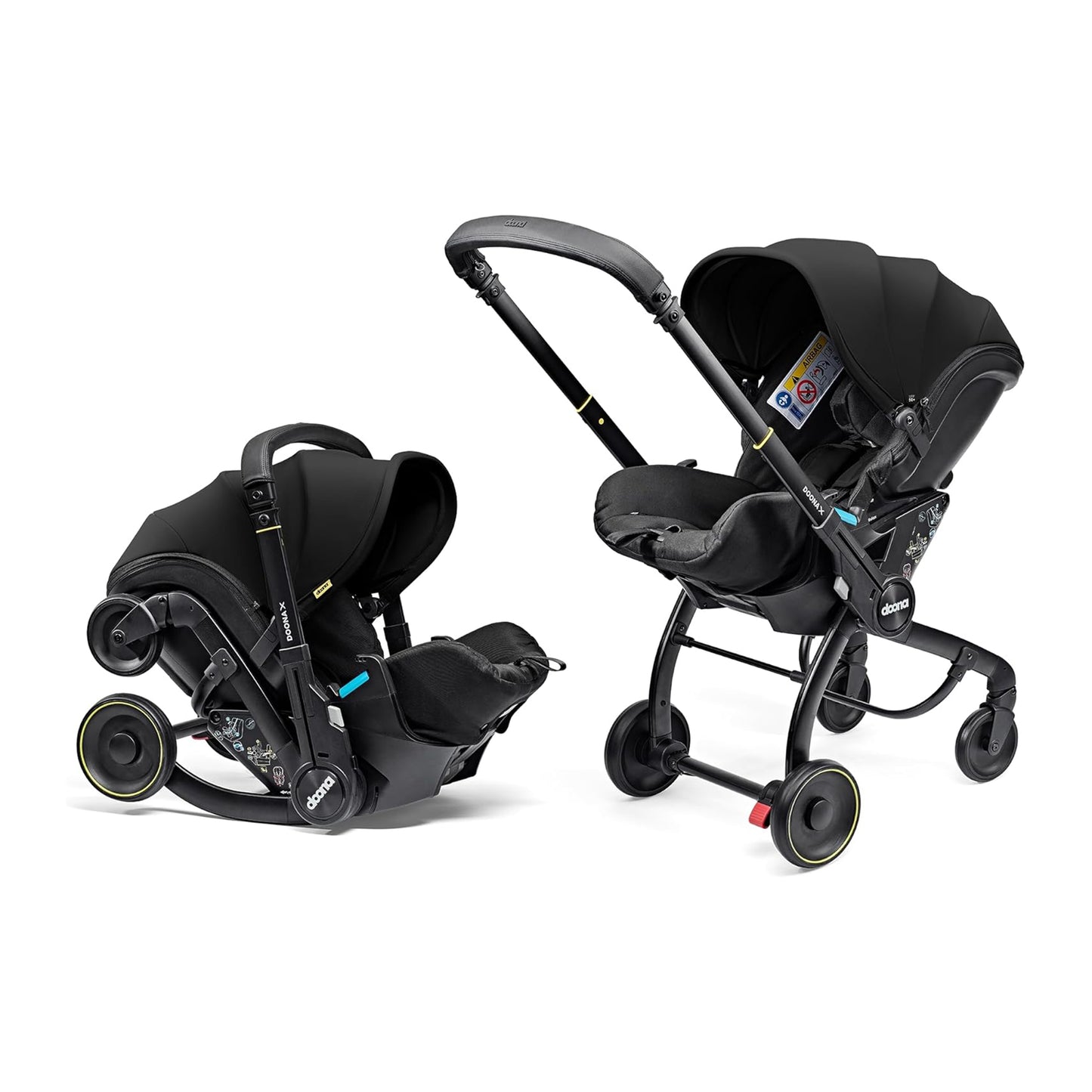Doona X Car Seat & Stroller - Nitro Black + FREE Essentials Bag Worth £54.99!