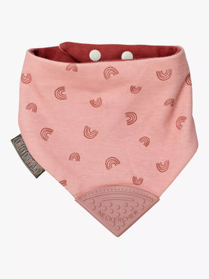 Cheeky Chompers Neckerchew Teething Dribble Bib - Rainbow Rose