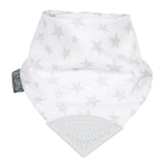 Cheeky Chompers Neckerchew Teething Dribble Bib - Silver Stars