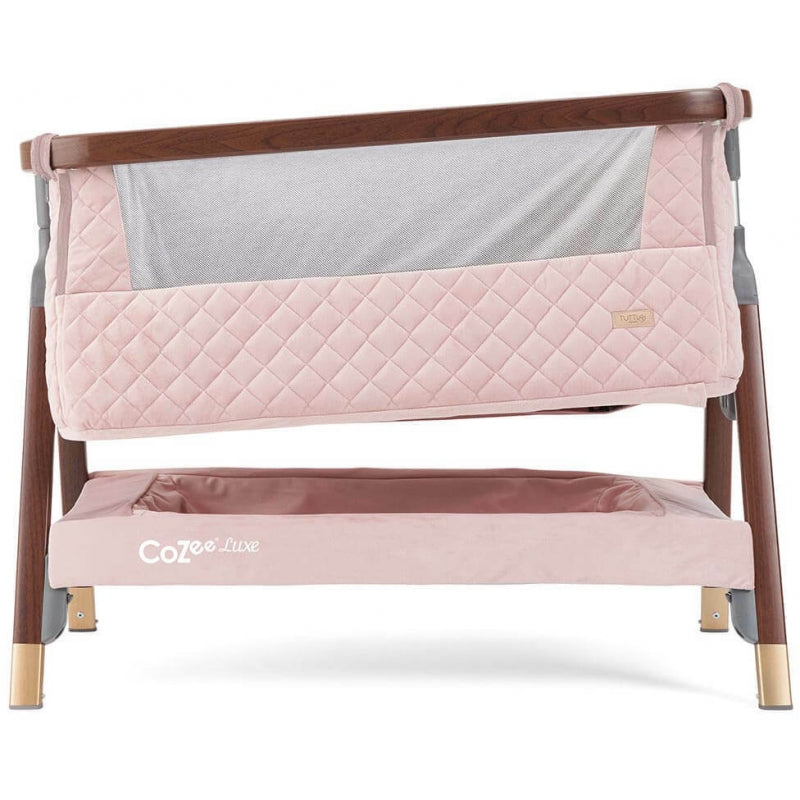 Tutti Bambini CoZee Luxe Bedside Crib - Walnut/Blush