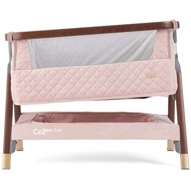 Tutti Bambini CoZee Luxe Bedside Crib-Walnut/Blush