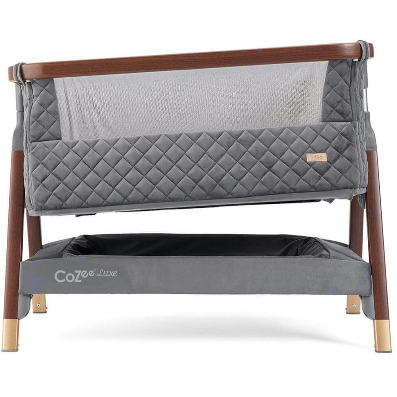 Tutti Bambini CoZee Luxe Bedside Crib-Walnut/Slate