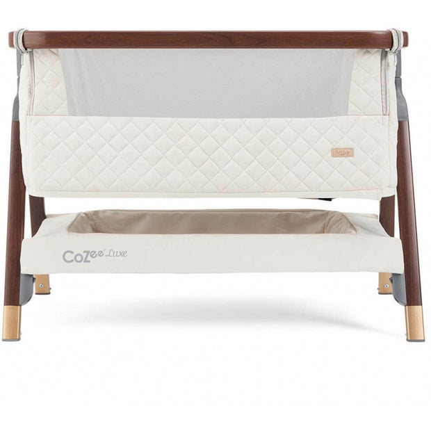 Tutti Bambini CoZee Luxe Bedside Crib-Walnut/Cream
