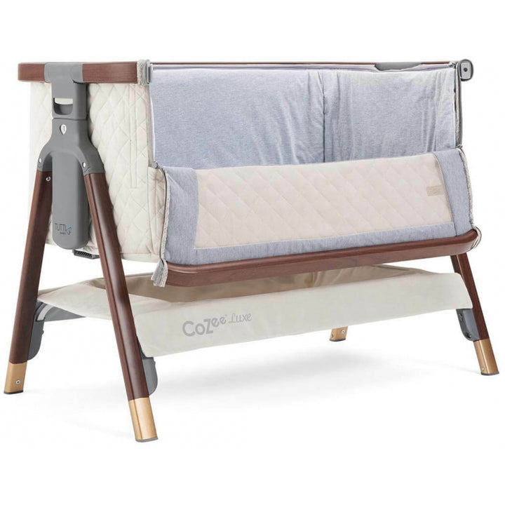 Tutti Bambini CoZee Luxe Bedside Crib-Walnut/Cream