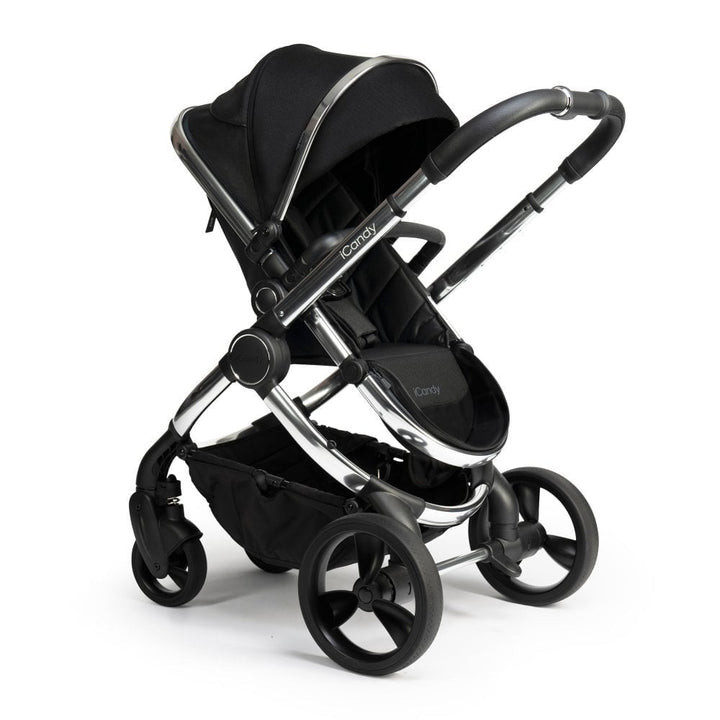 iCandy Peach 6 Complete Pushchair & Carrycot Bundle - Chrome/Black Twill