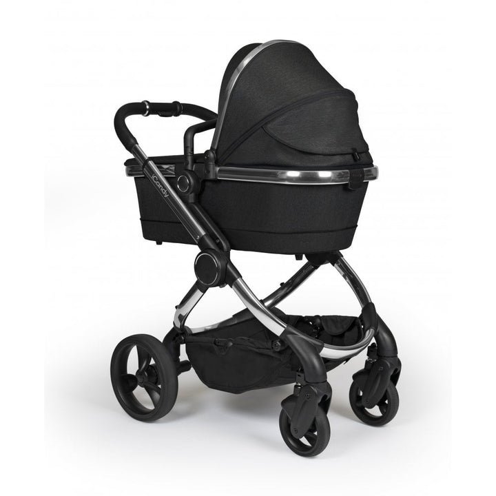 iCandy Peach 6 Complete Pushchair & Carrycot Bundle - Chrome/Black Twill