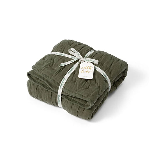 The Little Green Sheep Organic Dimple Quilt - Juniper