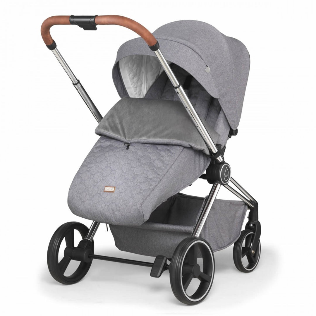 Mee-go Pure 8 Piece Cabriofix i-Size Travel System Bundle - Pearl Grey