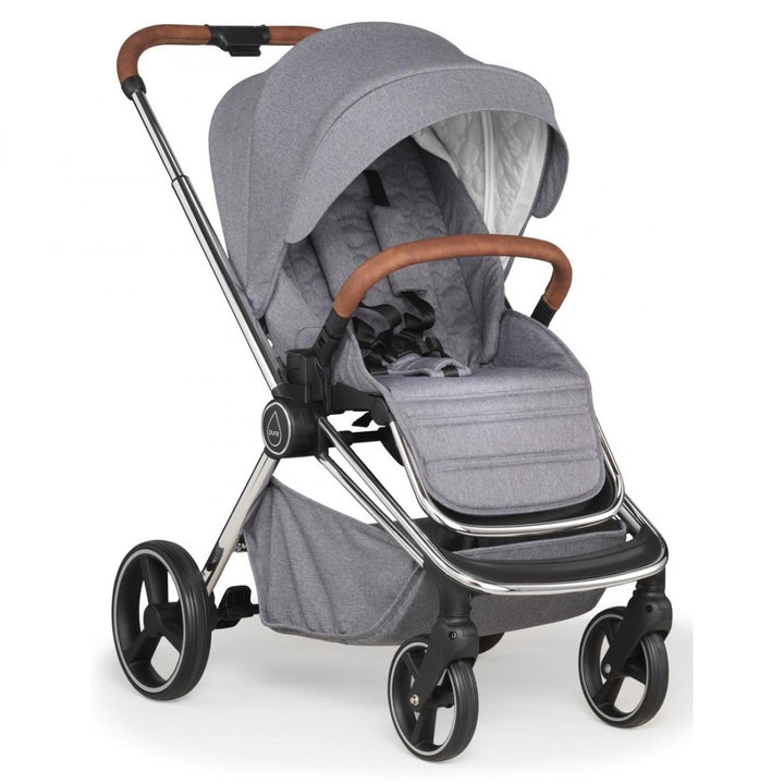 Mee-go Pure 8 Piece Cabriofix i-Size Travel System Bundle - Pearl Grey