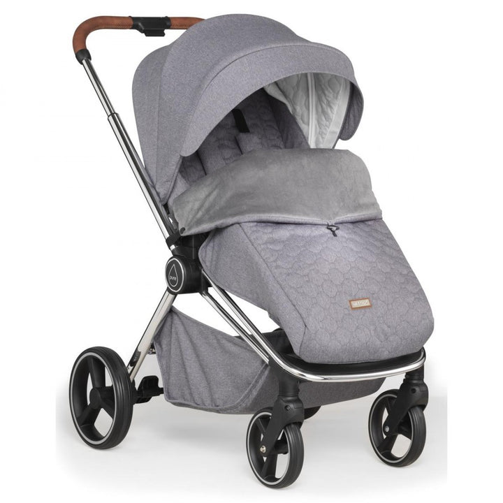 Mee-go Pure 8 Piece Cabriofix i-Size Travel System Bundle - Pearl Grey