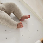 The Little Green Sheep Organic Crib Fitted Sheets - White Truffle Rice