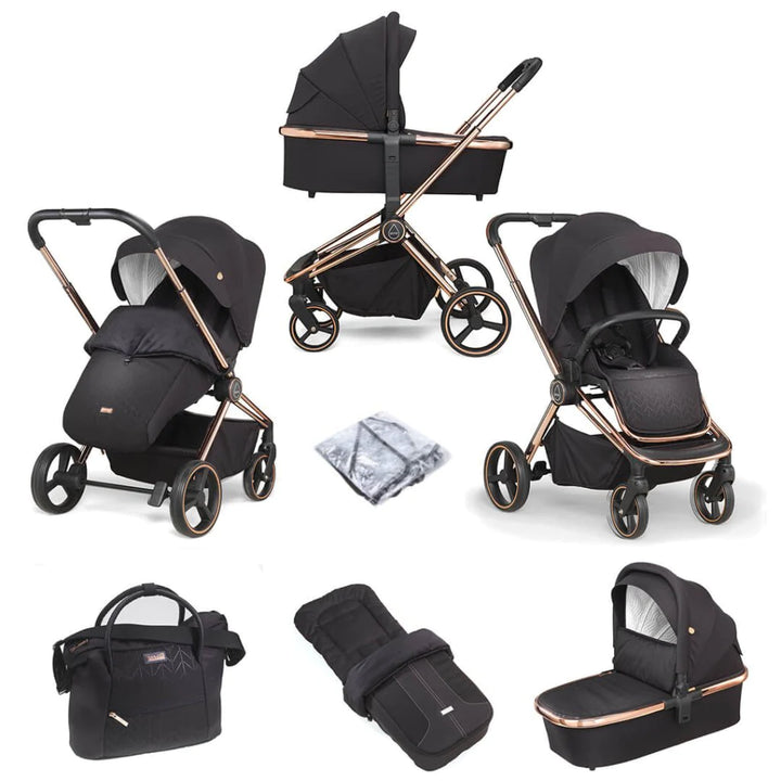 Mee-go Pure 8 Piece Cabriofix i-Size Travel System Bundle - Dusty Rose