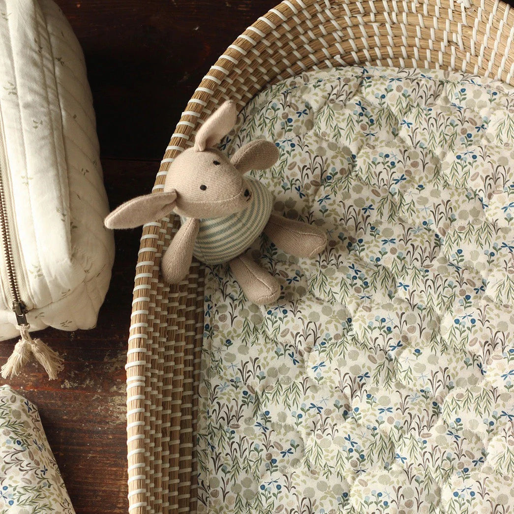 Avery Row Changing Basket Cotton Liner - Riverbank