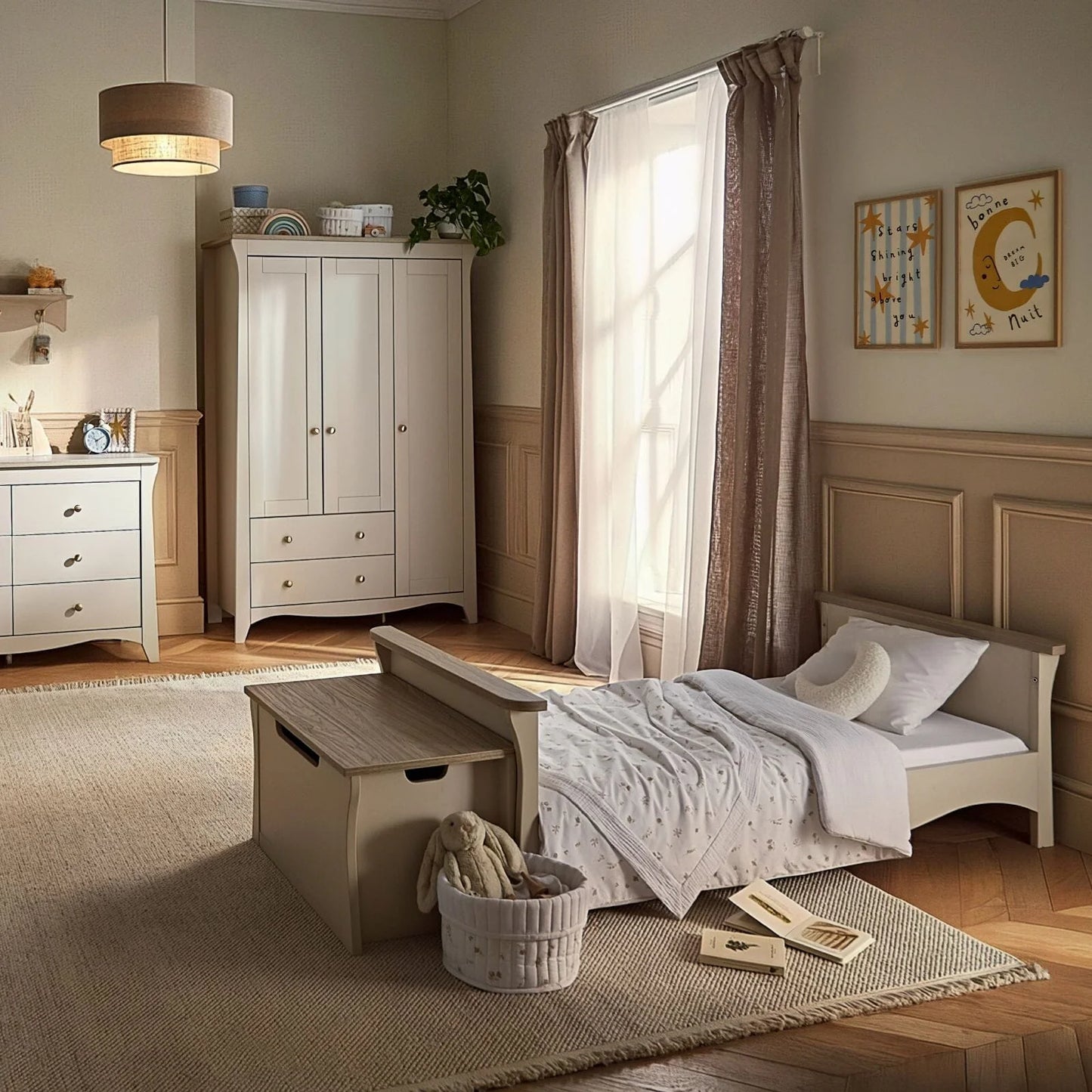 CuddleCo Clara Luxe 2 Piece Furniture Set - Cashmere & Ash