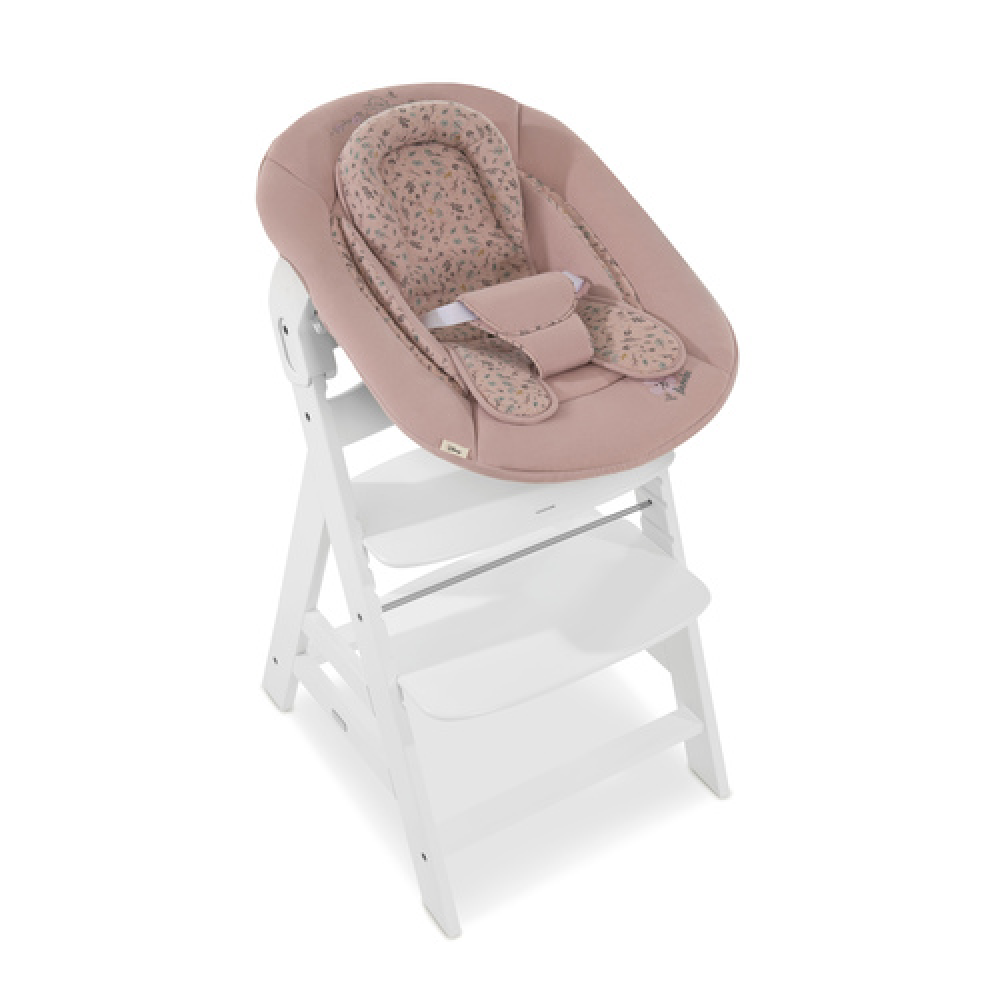 Hauck Alpha+ Wooden Highchair & Bouncer - Grey/Bambi