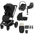 Maxi-Cosi Fame Pebble 360 8 Piece Complete Travel System Bundle - Twillic Black/Black