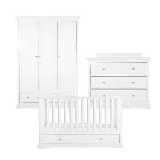 CuddleCo Beaumont 3 Piece Nursery Furniture Set - White
