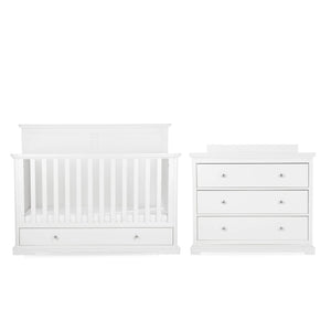 CuddleCo Beaumont Grand 2 Piece Nursery Furniture Set - White