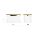 CuddleCo Clara Storage Box - White & Ash