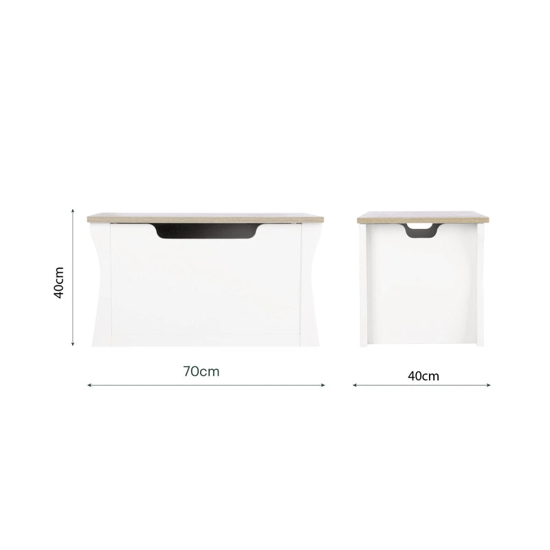 CuddleCo Clara Storage Box - White & Ash