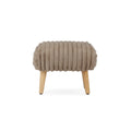 CuddleCo Etta Foot Stool - Faux Fur Mink