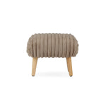 CuddleCo Etta Foot Stool - Faux Fur Mink