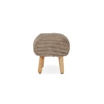 CuddleCo Etta Foot Stool - Faux Fur Mink
