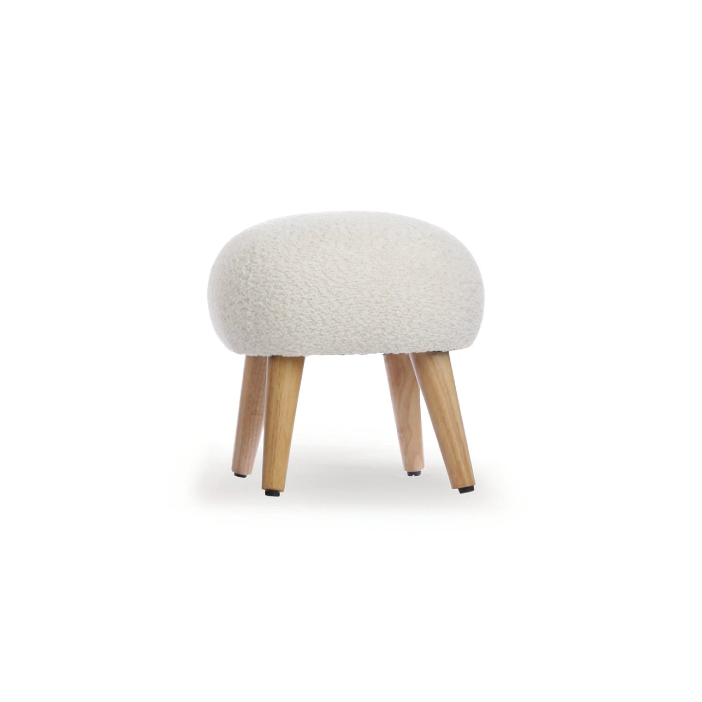 CuddleCo Etta Foot Stool - Boucle Off White