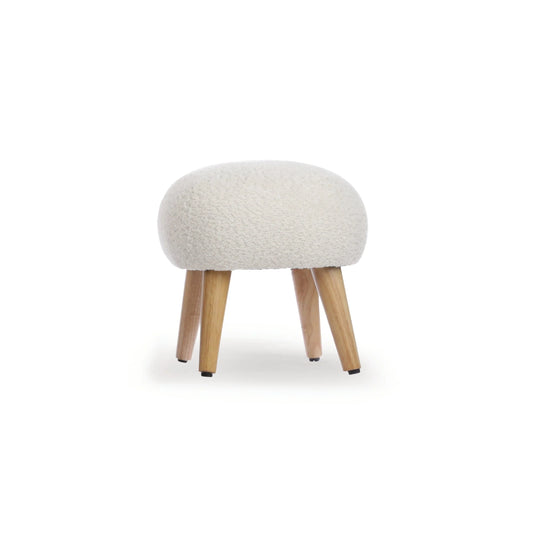 CuddleCo Etta Foot Stool - Boucle Off White