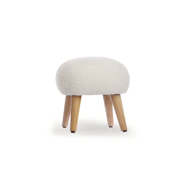 CuddleCo Etta Foot Stool - Boucle Off White