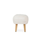 CuddleCo Etta Nursing Chair & Foot stool - Faux Fur Cream