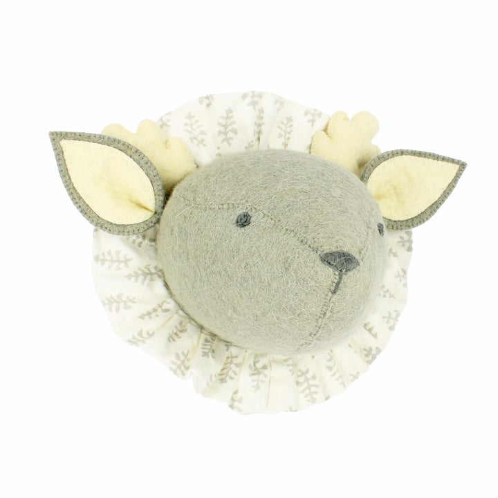 Fiona Walker Baby Deer with Vintage Ruff Head Mini - Grey