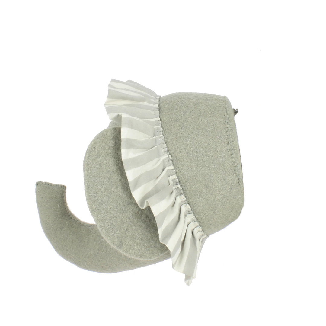 Fiona Walker Elephant with Vintage Ruff Head Mini - Grey