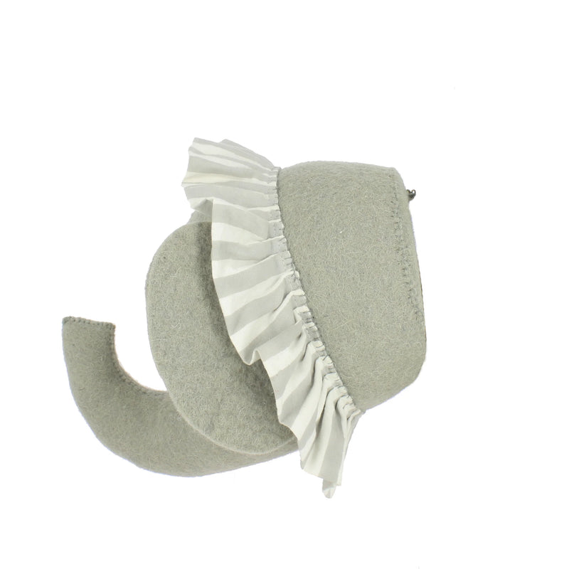 Fiona Walker Elephant with Vintage Ruff Head Mini - Grey