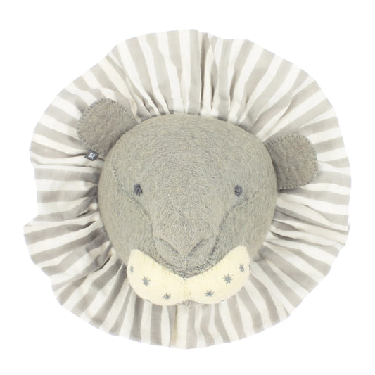 Fiona Walker Lion with Vintage Ruff Head Mini - Grey