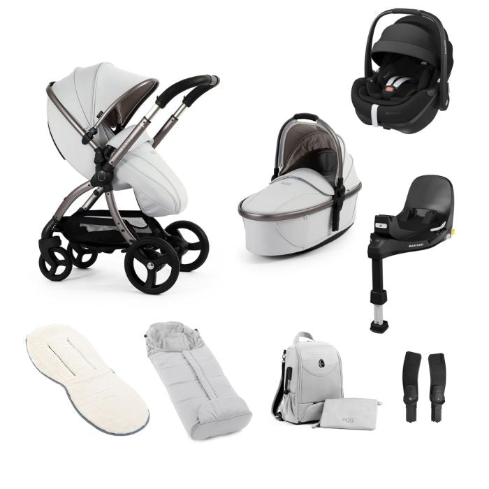egg3 Maxi-Cosi Pebble 360 Pro2 Bundle - Special Edition Houndstooth Silver