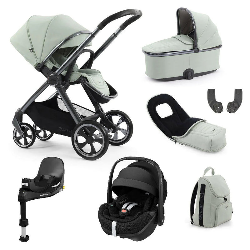 Oyster4 Travel System Bundle Inc Maxi-Cosi Pebble 360 Pro2 Car Seat - Pistachio