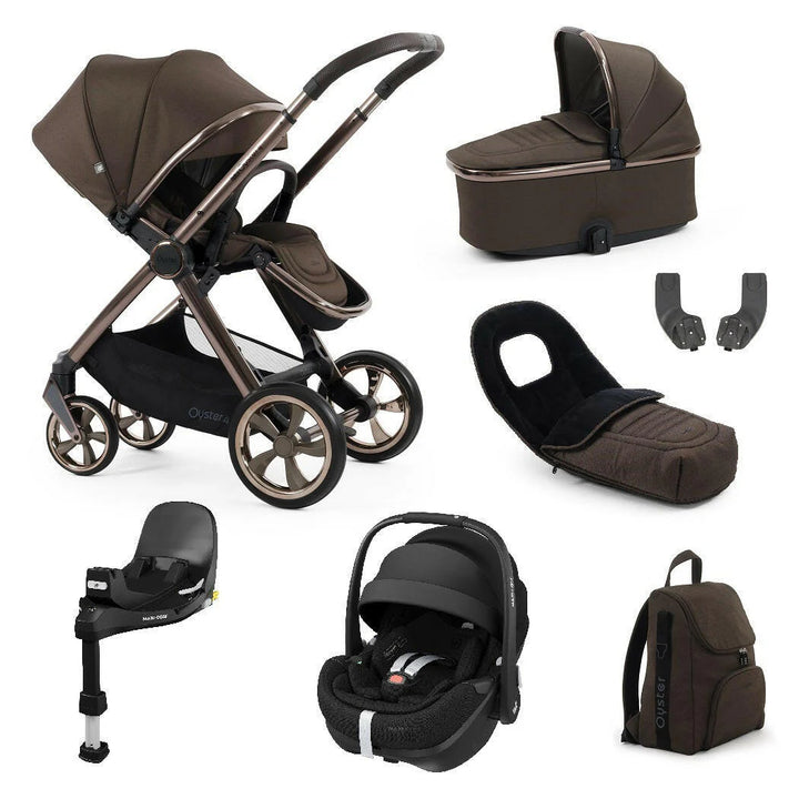 Oyster4 Travel System Bundle Inc Maxi-Cosi Pebble 360 Pro2 Car Seat - Chocolate Velvet
