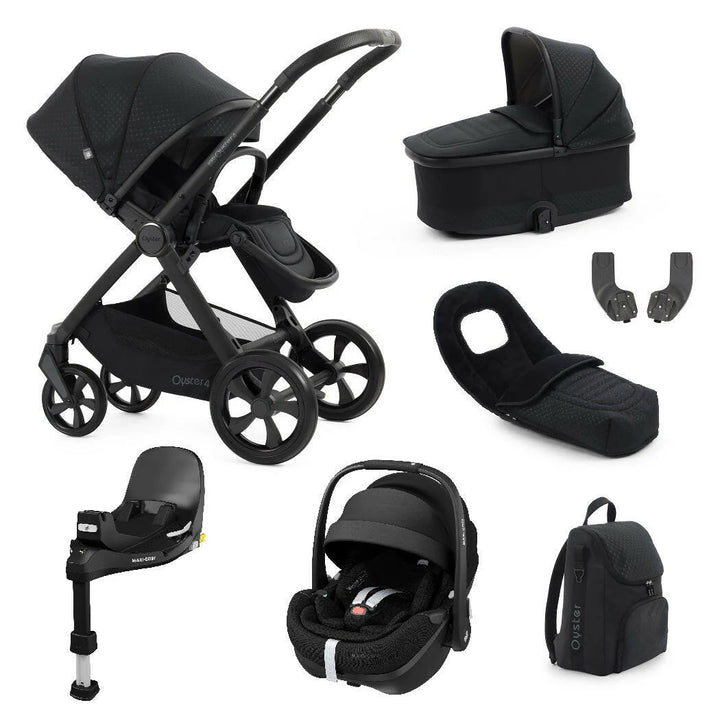 Oyster4 Travel System Bundle Inc Maxi-Cosi Pebble 360 Pro2 Car Seat - Raven