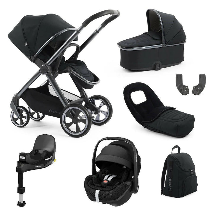 Oyster4 Travel System Bundle Inc Maxi-Cosi Pebble 360 Pro2 Car Seat - Carbonite