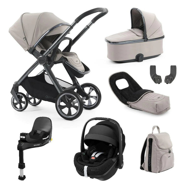 Oyster4 Travel System Bundle Inc Maxi-Cosi Pebble 360 Pro2 Car Seat - Stone