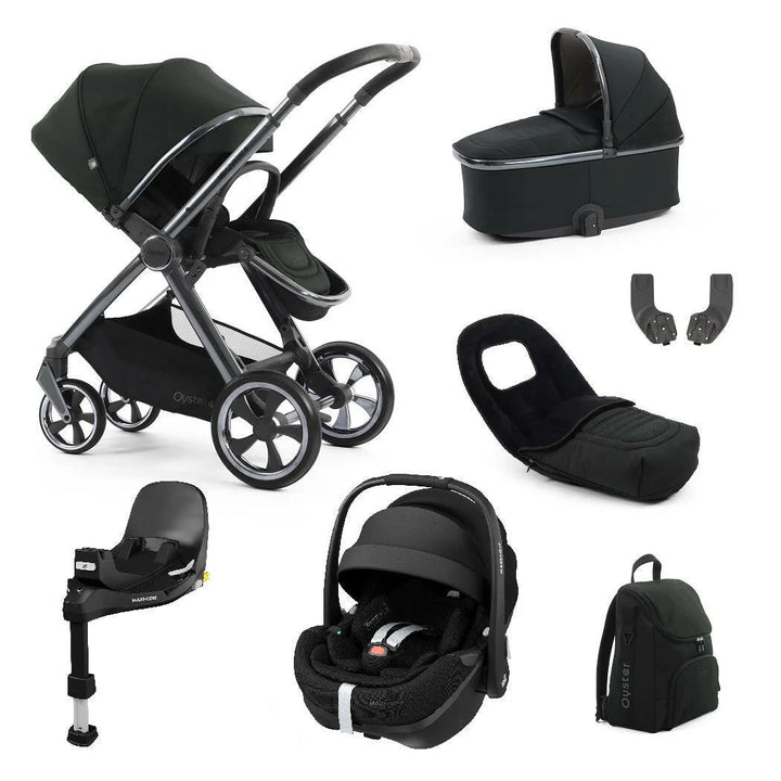 Oyster4 Travel System Bundle Inc Maxi-Cosi Pebble 360 Pro2 Car Seat - Black Olive