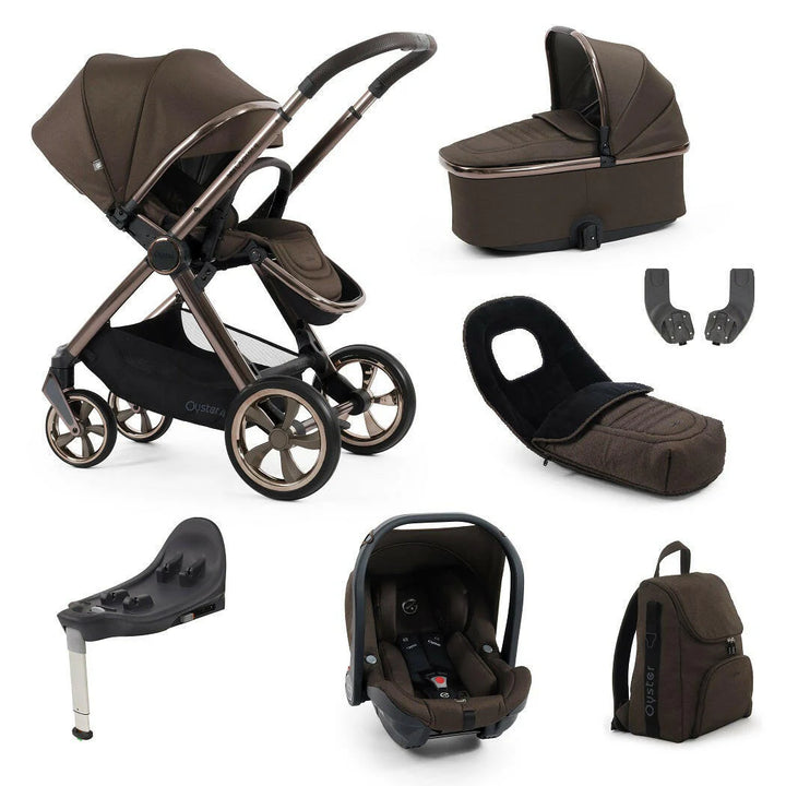 Oyster4 Travel System Bundle Inc Capsule Car Seat - Chocolate Velvet