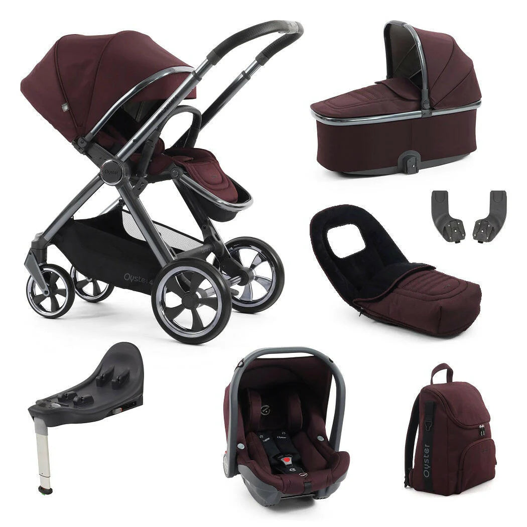 Oyster4 Travel System Bundle Inc Capsule Car Seat Mulberry