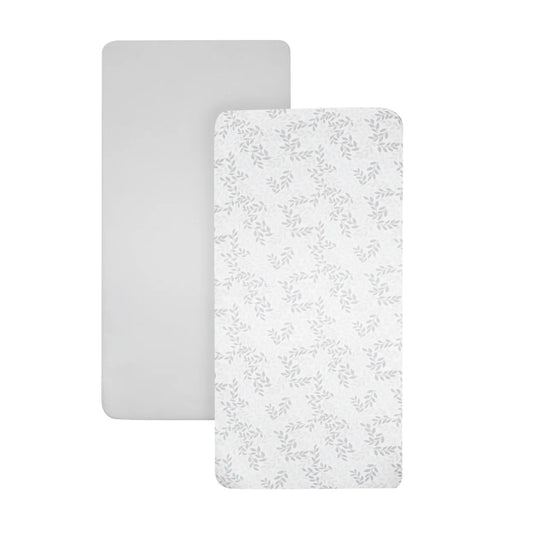 Shnuggle Air Lite Crib Fitted Sheets - Leaf - 2 Pack