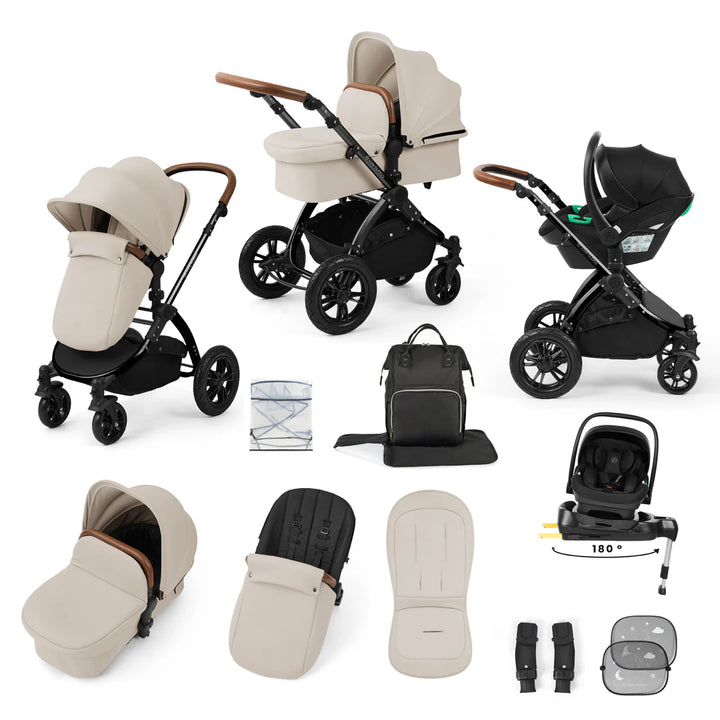 Ickle Bubba Stomp Luxe 12 Piece Travel System Inc I-Size Nimbus Spin Car Seat + Isofix Base