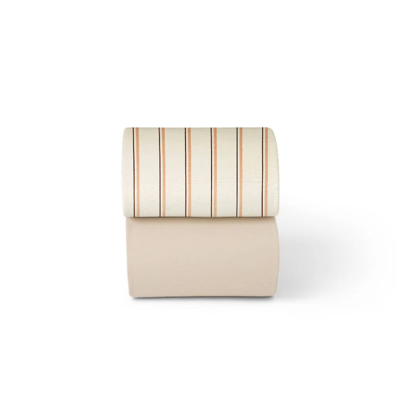 Snuz Cot & Cot Bed 2 Pack Fitted Sheet – Blush Stripe