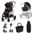Cybex Gazelle Essential Bundle Inc Gold Footmuff - Chocolate Brown/Taupe
